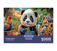 Colorful Pandas 1000 Piece Jigsaw Puzzle with Whimsical Design - A Charming Challenge for All Ages And Beautiful Home Decoration 52x38cm/1000pcs