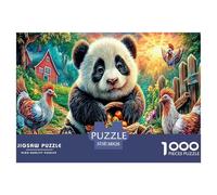 Colorful Pandas 1000 Piece Jigsaw Puzzle with Whimsical Design - A Charming Challenge for All Ages And Beautiful Home Decoration 38x26cm/1000pcs