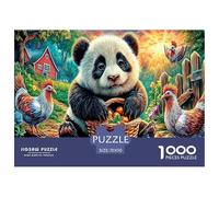 Colorful Pandas 1000 Piece Jigsaw Puzzle with Whimsical Design - A Charming Challenge for All Ages And Beautiful Home Decoration 70x50cm/1000pcs