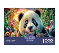 Colorful Pandas 1000 Piece Puzzle for Adults - Challenging Jigsaw for Mindfulness & Wall Art, Premium Quality with Detailed Art Print 52x38cm/1000pcs