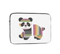 Colorful Pandas Laptop Sleeve 13 Inch Shockproof Protective Notebook Case Tablet Briefcase Carrying Bag, Black, 13 inch