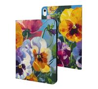 Colorful Pansies Butterflies Case Compatible with iPad 10th 9th / 8th / 7th Generation (2021/2020/2019)