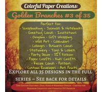 Colorful Paper Creations: Golden Branches - Design #3 of 35 | Dual-Sided, Mirrored Craft Paper for Scrapbooking, Origami, Cards, Journals, Packaging, ... Creations: Golden Branches - Design #3 of 35