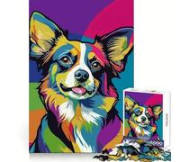 Colorful Papillon Dog Pop Art Portrait Jigsaw Puzzles1000 Pieces Sharp Mind, Accurate Cut, Family Activity, (50x75cm)