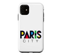 Colorful Paris City Modern Geometric Typography Case for iPhone 11