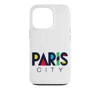 Colorful Paris City Modern Geometric Typography Case for iPhone 13 Pro