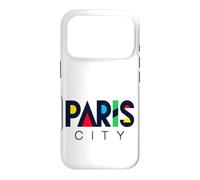 Colorful Paris City Modern Geometric Typography Case for iPhone 17 Pro