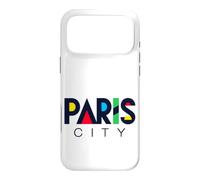 Colorful Paris City Modern Geometric Typography Case for iPhone 17 Pro Max
