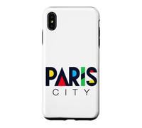 Colorful Paris City Modern Geometric Typography Case for iPhone XS Max