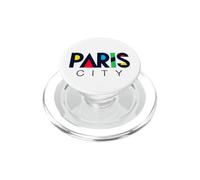 Colorful Paris City Modern Geometric Typography PopSockets PopGrip for MagSafe