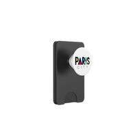 Colorful Paris City Modern Geometric Typography PopSockets PopWallet for MagSafe