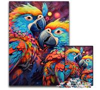 Colorful Parrot 1000-Piece Jigsaw Puzzle cardboard Jigsaw Puzzles for Adults for Teenagers & Teens, Ideal Birthday 26X38CM/10.23x14.96inch