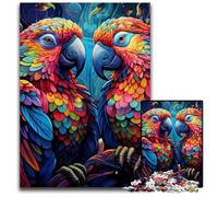 Colorful Parrot 1000Pc Adults Jigsaw Puzzle cardboard Jigsaw Perfect Home Or Office Decor, Ideal 26X38CM/10.23x14.96inch