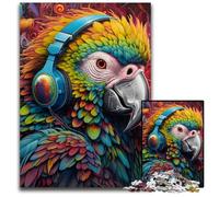 Colorful Parrot 1000Pc Adults Jigsaw Puzzle cardboard Puzzles Challenging Brain Teaser for Teenagers, Family Game Night Fun 26X38CM/10.23x14.96inch