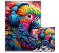 Colorful Parrot 1000Pc Adults Jigsaw Puzzle Difficult Puzzles for Adults Perfect for Family Fun on Christmas, Thanksgiving, Birthdays & Easter 50x75CM/19.68x29.52inch