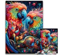 Colorful Parrot 1000Pc Adults Jigsaw Puzzle Jigsaw Puzzles Relaxing Entertainment, Home Decor 26X38CM/10.23x14.96inch