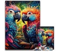 Colorful Parrot Adult Jigsaw Puzzles 1000 Pieces Wooden Puzzles Brain Teaser Game for Teenagers, Perfect 50x75CM/19.68x29.52inch