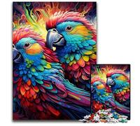Colorful Parrot Adult Jigsaw Puzzles 1000 Pieces Wooden Puzzles Brain Teaser Game for Teenagers, Perfect 50x75CM/19.68x29.52inch