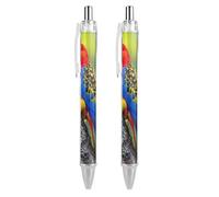 Colorful Parrot Bird Retractable Ballpoint Pens Black Ink 0.5mm Fine Tip Ball Point Pencil Office Supplies