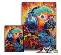 Colorful Parrot Jigsaw Puzzles for Adults, 1000 Piece Impossible Jigsaw Puzzles for Adults DIY Art Decor, Size 26x38cm