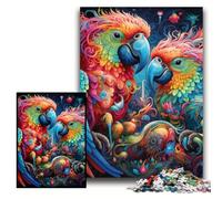 Colorful Parrot Jigsaws 1000 Pieces for Adults cardboard Jigsaw Puzzles for Teenagers & Teens, Ideal Birthday Size 26x38cm