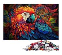 Colorful Parrot Jigsaws 1000 Pieces for Adults Difficult Puzzles for Adults Fun at Home Activities, Birthday Present, Travel Gifts 50x75CM/19.68x29.52inch