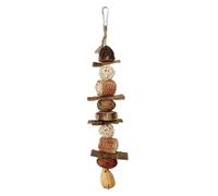 Colorful Parrot Molar Toy Creative Funny Hangable For Indoor Cage Bird Beak Grinded Natural Puzzle For Bird Chewing Hangable Wood Chewing