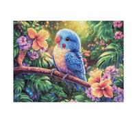 Colorful Parrot on Branch 500 Piece Jigsaw Puzzle for Adults Lunch Break Activity Quick Escape No Duplicate Pieces for Busy Professionals 500 PCS