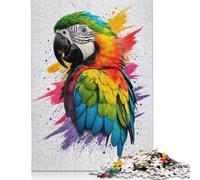 Colorful Parrot Painting Jigsaw Puzzles for Adults 500 Piece Family Gathering Puzzle DIY 500 Piece Puzzle Game 500pcs (52x38cm)