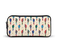 Colorful Parrot Pencil Case High Capacity Pencil Pouch Funny Storage Pen Pencil Organizer
