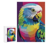 Colorful Parrot Pop Art Illustration Puzzle for Adults, 300 PCS, Illustrated Jigsaw Edition, Classic Jigsaw Entertainment for The Home, at Home