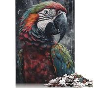 Colorful Parrot Portrait Puzzles 500 Pieces Wood Puzzle Jigsaws for Adults Family Game for Adults And Teenagers 500pcs (52x38cm)