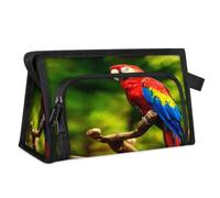 Colorful Parrot Travel Toiletry Bag for Women Men Girls Boys Birds Parrot Multifunctional Makeup Pouch Bag Wash Toiletries Cosmetic Organizer Shower Bag