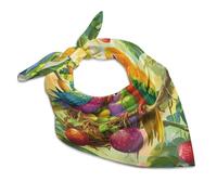 Colorful Parrots Birds Fashion Women Head Scarf Satin Silk Like Hair Square Scarves Multifunctional Kerchief Gift for Handbag Accessories 18"x18"
