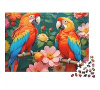Colorful Parrots Garden 1000-Piece Jigsaw Puzzle for Puzzle Macaws Enthusiasts Classic Educational Games Recycled Cardboard 38x26cm/1000pcs