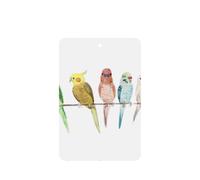 Colorful Parrots On Tree Printing 10 Pcs Air Freshener Cards,Car Scented Hanging Sheets Air Freshener Set For Car Decoration