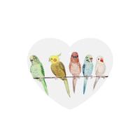 Colorful Parrots On Tree Printing 10 Pcs Car Air Freshener Fragrant Sheets,Car Hanging Accessories With Strings For Decor
