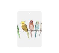 Colorful Parrots On Tree Printing 10 Pcs Car Air Freshener Fragrant Sheets,Car Hanging Accessories With Strings For Decor