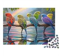 Colorful Parrots Perch 1000 Pieces Sturdy Paper Personalized Lake Surface Kingfisher Puzzle for Eco-Conscious Buyers Brain Training Couple Activity 70x50cm/1000pcs