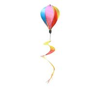 Colorful Party Decorations For Kids - Rainbow Hot Air Balloon Hangings For Celebrations and Quirky Wall Art Children's Rooms (D, 42x23cm)