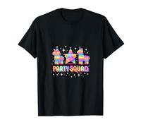 Colorful Party Squad Piñata Unicorn Donkey Star T-Shirt