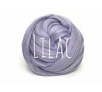 Colorful Passions Chunky Wool - Lilac - for arm Knitting Chunky Blanket Weaving Felting Jumbo Yarn Giant Wool Soft 250g (0.55lb)