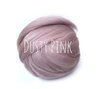 Colorful Passions Merino Wool 22-24 microns - Dusty Pink 250g (0.55lb) - Soft Wool roving for arm Knitting Merino Blanket Weaving Felting Jumbo Yarn Giant Wool