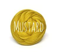 Colorful Passions Merino Wool 22-24 microns - Mustard 500g (0.5kg) (1.1lb) - Soft Wool roving for arm Knitting Merino Blanket Weaving Felting Jumbo Yarn Giant Wool