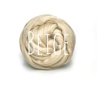 Colorful Passions Merino Wool - for arm Knitting Chunky Blanket Weaving Felting Jumbo Yarn Giant Wool Soft (Beige, 100g (0.22lb))
