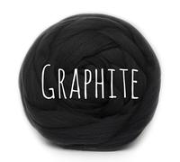 Colorful Passions Merino Wool - Graphite - for arm Knitting Chunky Blanket Weaving Felting Jumbo Yarn Giant Wool Soft 1000g (1kg) (2.2lb)