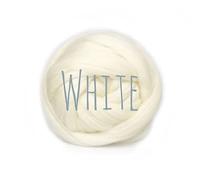 Colorful Passions Merino Wool - White - for arm Knitting Merino Blanket Weaving Felting Jumbo Yarn Giant Wool Soft 250g (0.55lb)
