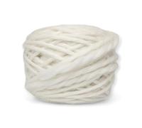 Colorful Passions - Twisted Chunky Wool Yarn for Knitting and Crochet - Soft and Durable DIY Natural Yarn 100% Wool - White 100g (0.22lb)