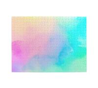 Colorful Pastel Drawing Paper Rainbow,500 Pieces Puzzles for Adults-Wooden Jigsaw Puzzle for Adults Elderly
