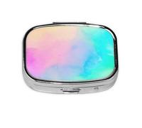 Colorful Pastel Drawing Paper Rainbow,Meta Pill Box 2 Compartment Medicine Case,Portable Organizer,Rectangle Meta Portable Organizer Pill Box 1680 Compartment Medicine Case